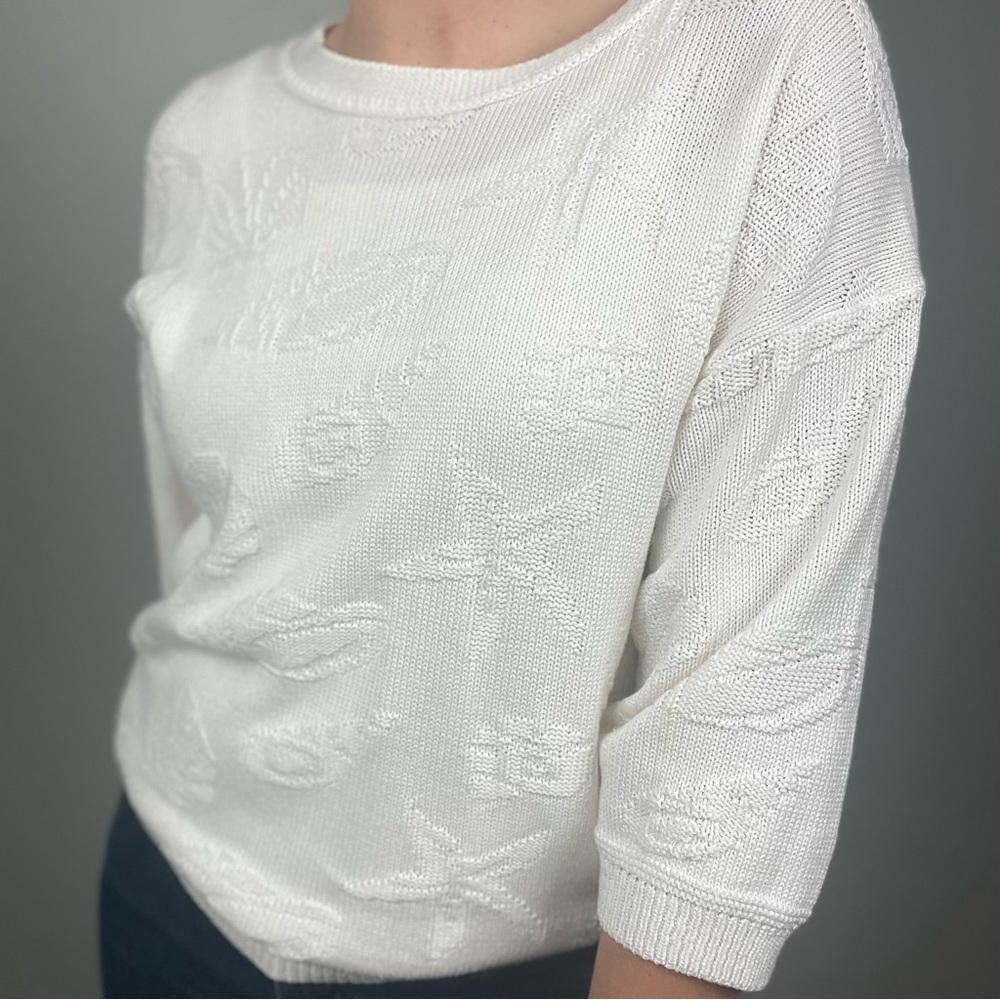 White Sea Shell Sweater